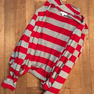 Red & Gray Striped LulaRoe Sarah